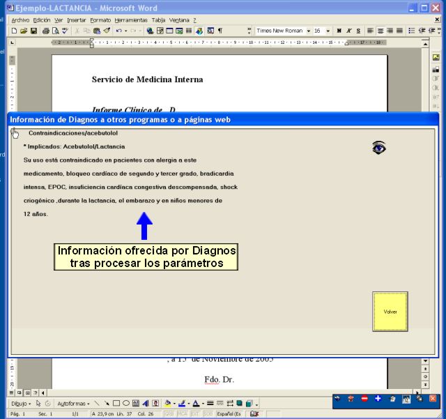 Resultado mostrado por Diagnos